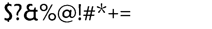 Porito Medium Font OTHER CHARS