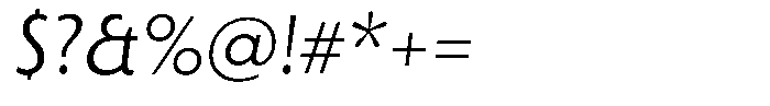 Porito Regular Oblique Font OTHER CHARS