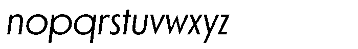 Porito Regular Oblique Font LOWERCASE