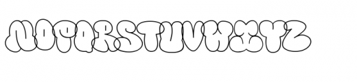 Porky Mother Outline Font LOWERCASE