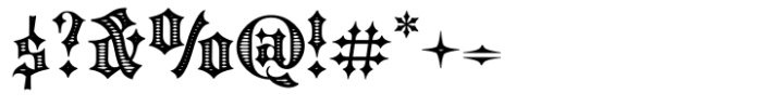 Portculliard Engraved Font OTHER CHARS