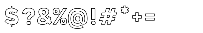 Portsmith Outline Font OTHER CHARS