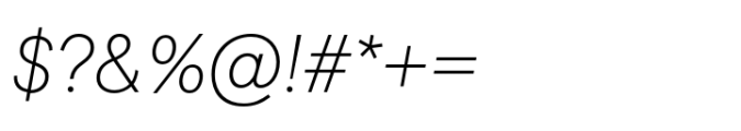 Post Grotesk Thin Italic Font OTHER CHARS