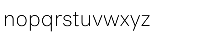 Post Grotesk Thin Font LOWERCASE