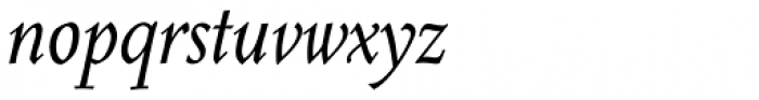 Post-Mediaeval Italic Font LOWERCASE