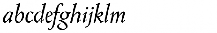 Post Mediaeval Pro Italic Font LOWERCASE