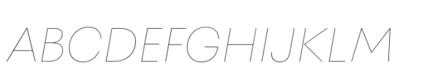 Postea Cyrillic Hairline Italic Font UPPERCASE