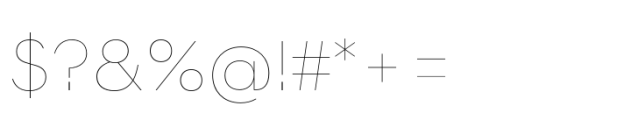 Postea Cyrillic Hairline Font OTHER CHARS