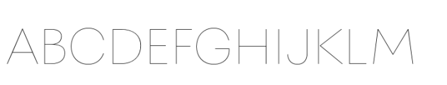 Postea Cyrillic Hairline Font UPPERCASE