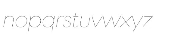 Postea Greek Hairline Italic Font LOWERCASE