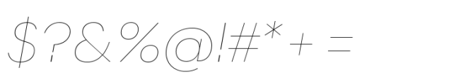 Postea Hairline Italic Font OTHER CHARS