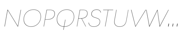 Postea Hairline Italic Font UPPERCASE