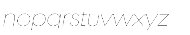 Postea Hairline Italic Font LOWERCASE