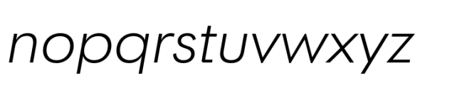 Postea Light Italic Font LOWERCASE