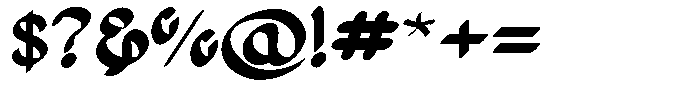 Poster Flourish Bold Extended Font OTHER CHARS