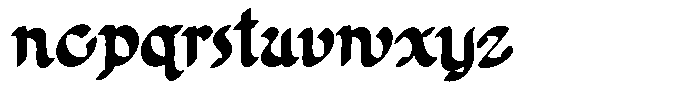 Poster Flourish Bold Extended Font LOWERCASE