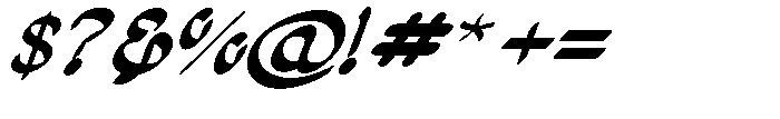 Poster Flourish Bold Extra Ital Font OTHER CHARS
