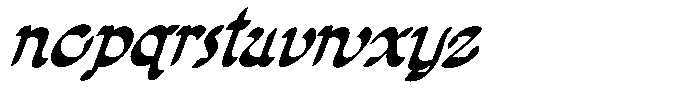 Poster Flourish Bold Extra Ital Font LOWERCASE