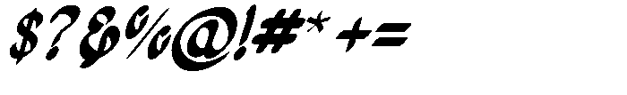 Poster Flourish Bold Italic Font OTHER CHARS