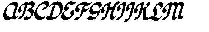 Poster Flourish Bold Italic Font UPPERCASE