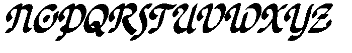 Poster Flourish Bold Italic Font UPPERCASE
