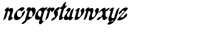 Poster Flourish Bold Italic Font LOWERCASE