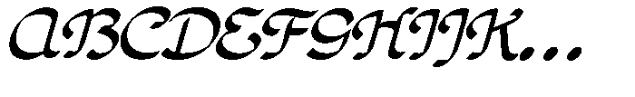 Poster Flourish Extended Ital Font UPPERCASE