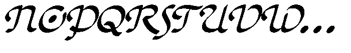 Poster Flourish Extended Ital Font UPPERCASE