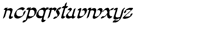 Poster Flourish Extended Ital Font LOWERCASE