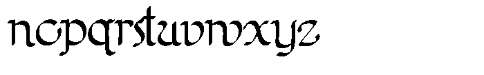 Poster Flourish Extended Light Font LOWERCASE