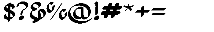 Poster Flourish Extended Font OTHER CHARS