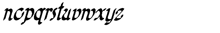Poster Flourish Italic Font LOWERCASE