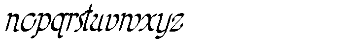 Poster Flourish Light Italic Font LOWERCASE