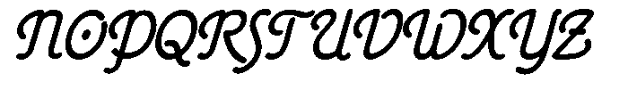 Poster Print Italic Font UPPERCASE