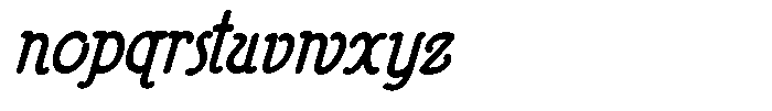 Poster Print Italic Font LOWERCASE
