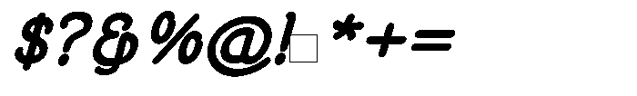 Poster Print Semibold Italic Font OTHER CHARS