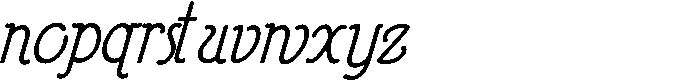 Poster Print Thin Italic Font LOWERCASE