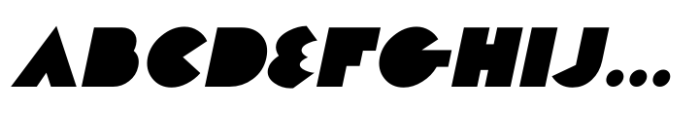 Postmodern Moderne Oblique Font UPPERCASE