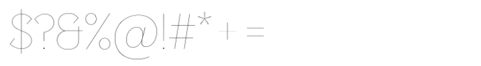 Postulat Hairline Font OTHER CHARS