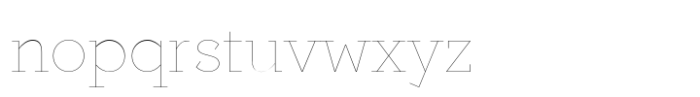 Postulat Hairline Font LOWERCASE