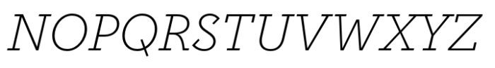 Postulat Light Italic Font UPPERCASE