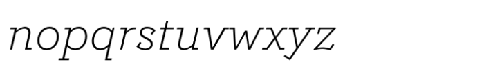 Postulat Light Italic Font LOWERCASE