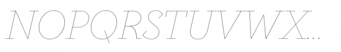 Postulat Pro Hairline Italic Font UPPERCASE