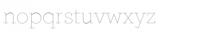 Postulat Pro Hairline Font LOWERCASE