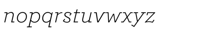 Postulat Pro Light Italic Font LOWERCASE