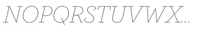 Postulat Pro Thin Italic Font UPPERCASE