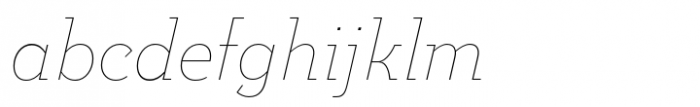 Postulat Pro Thin Italic Font LOWERCASE