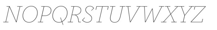 Postulat Thin Italic Font UPPERCASE