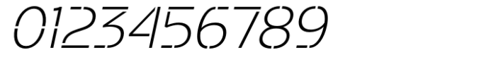 Potel Stencil Extra Light Italic Font OTHER CHARS