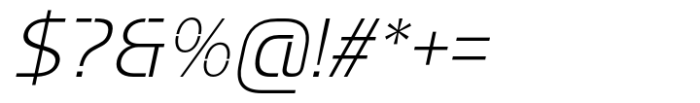 Potel Stencil Extra Light Italic Font OTHER CHARS